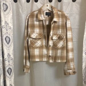 Tan Plaid Women's Jacket